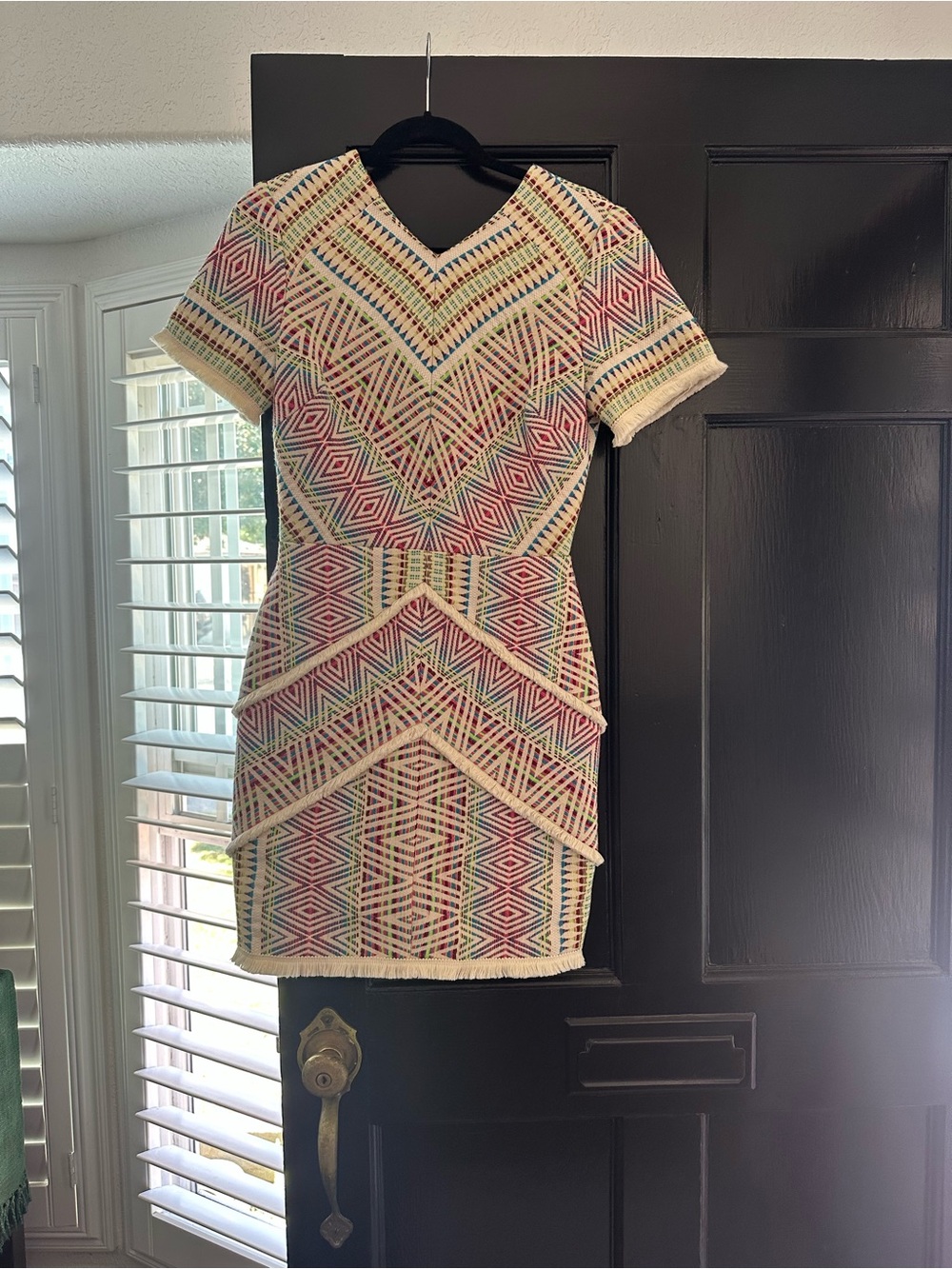 Adelyn Rae Multi-Pattern Short Sleeve Mini Dress - Picture 5 of 8